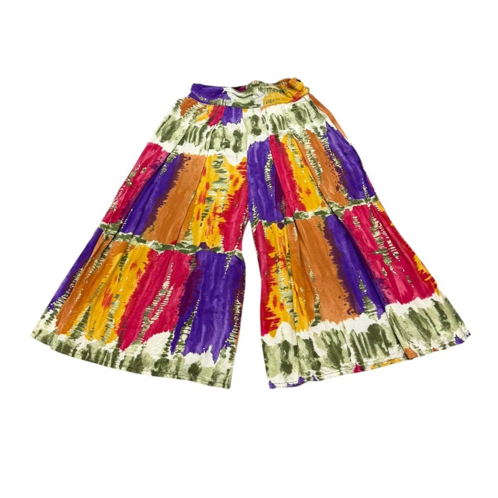 Vintage 1990s PS Sport Abstract Print Rayon Culotte Shorts USA
